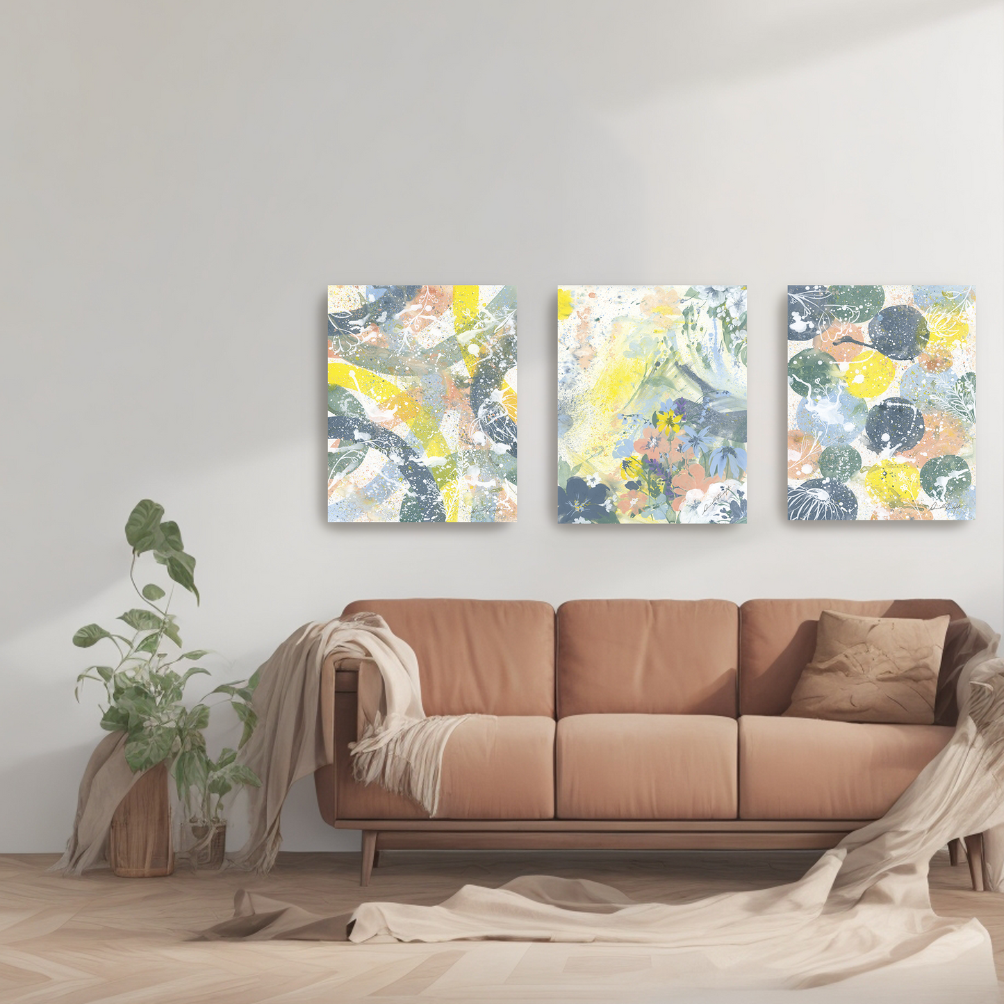 Abstract Retro Circles-Canvas