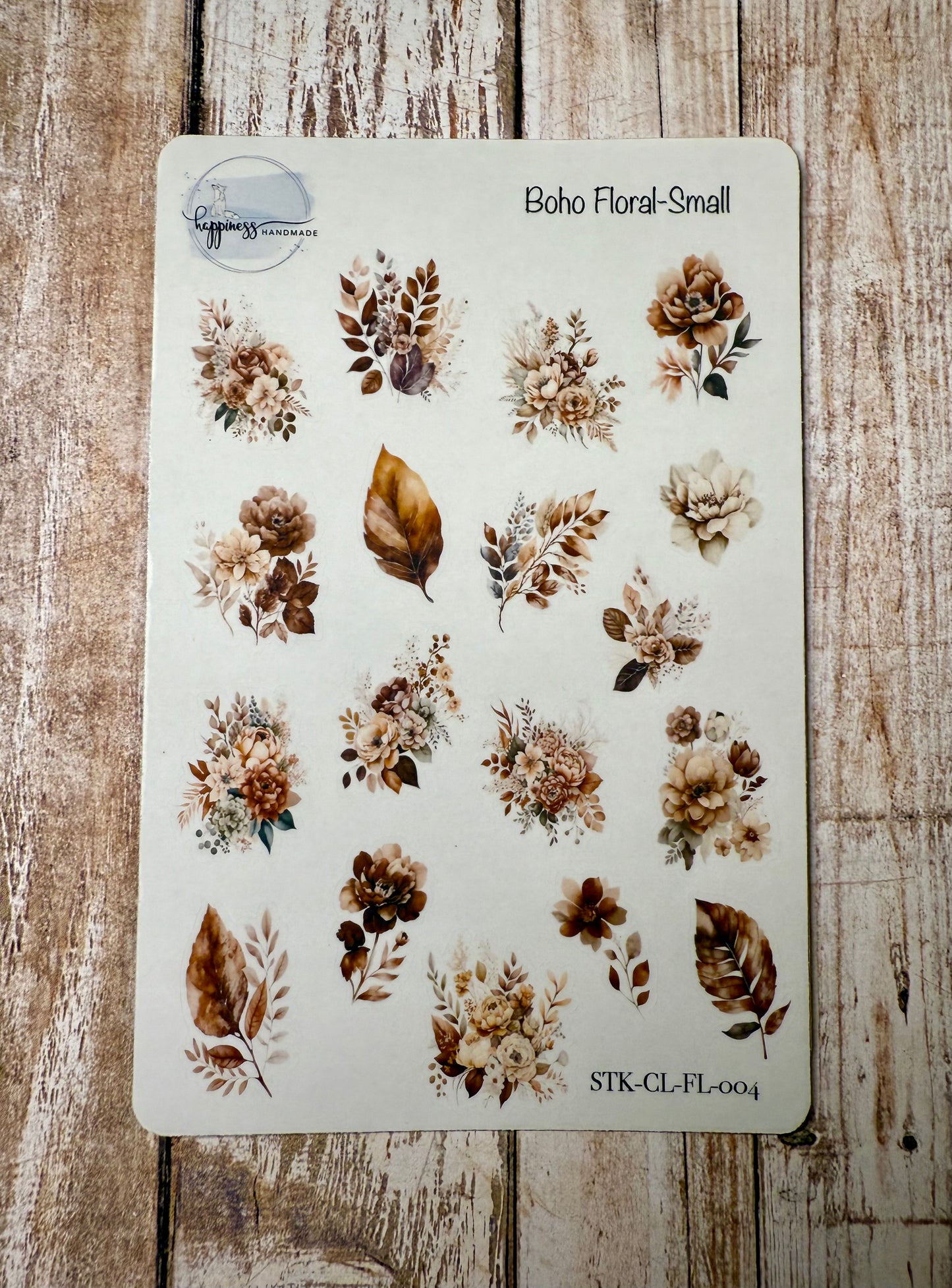 Boho Floral-Small-Sticker Sheet