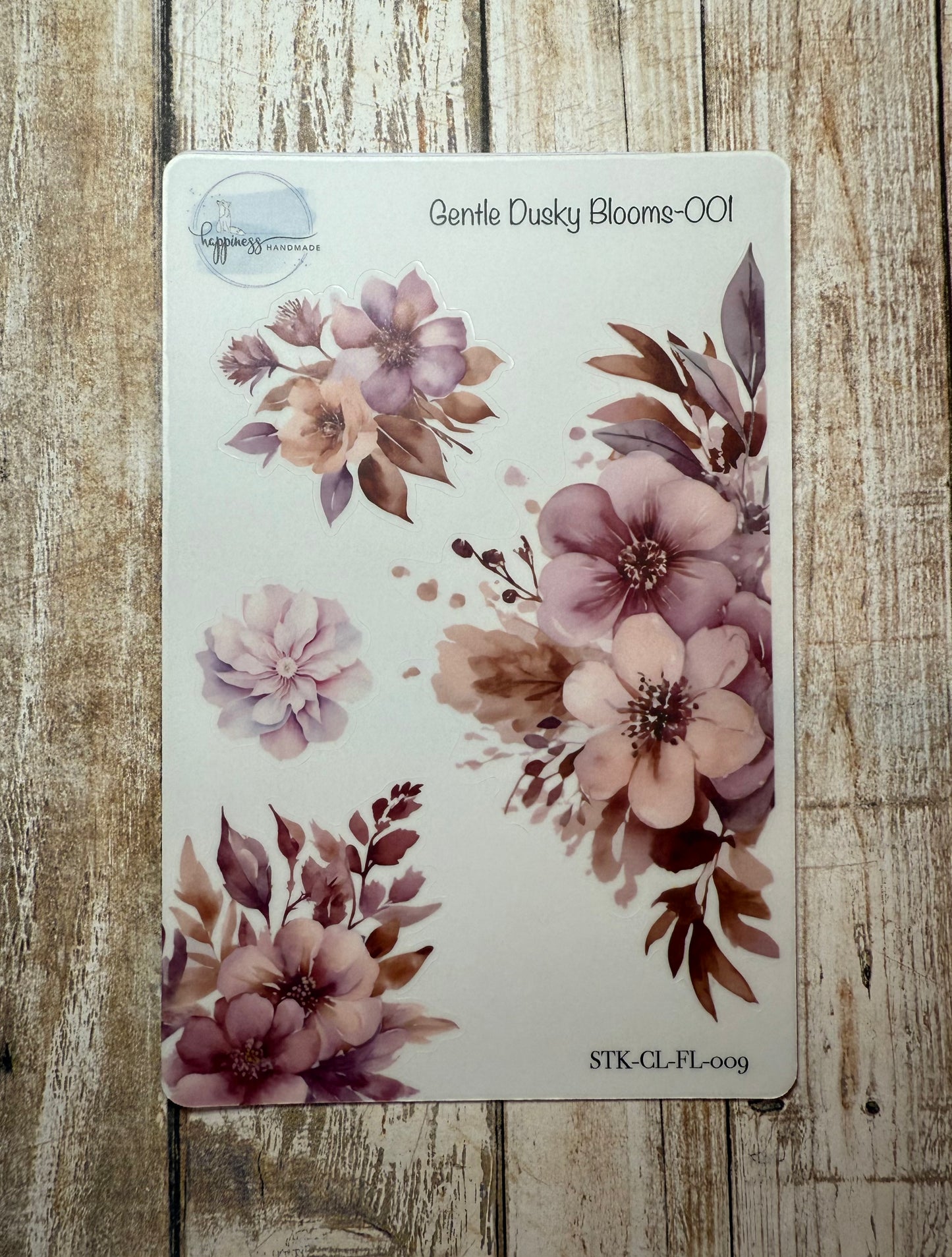 Gentle Dusky Blooms-001-Sticker Sheet