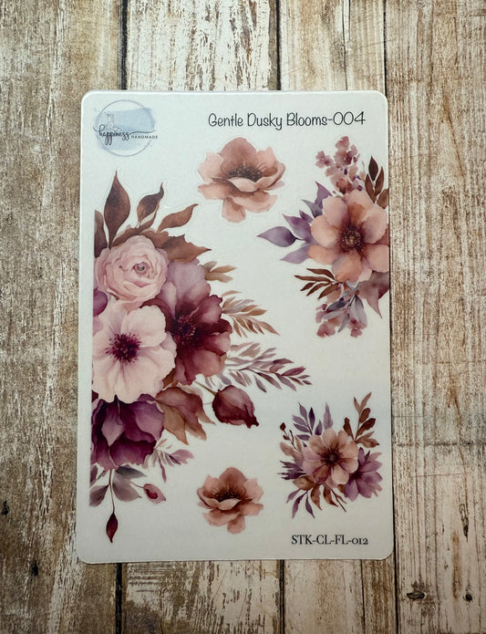 Gentle Dusky Blooms-004-Sticker Sheet