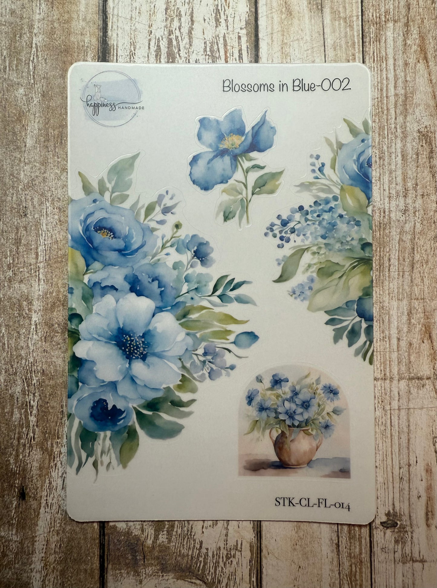 Blossoms in Blue-002-Sticker Sheet