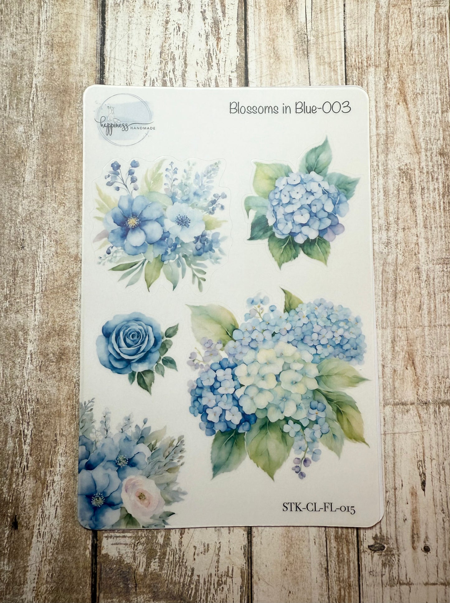 Blossoms in Blue-003-Sticker Sheet