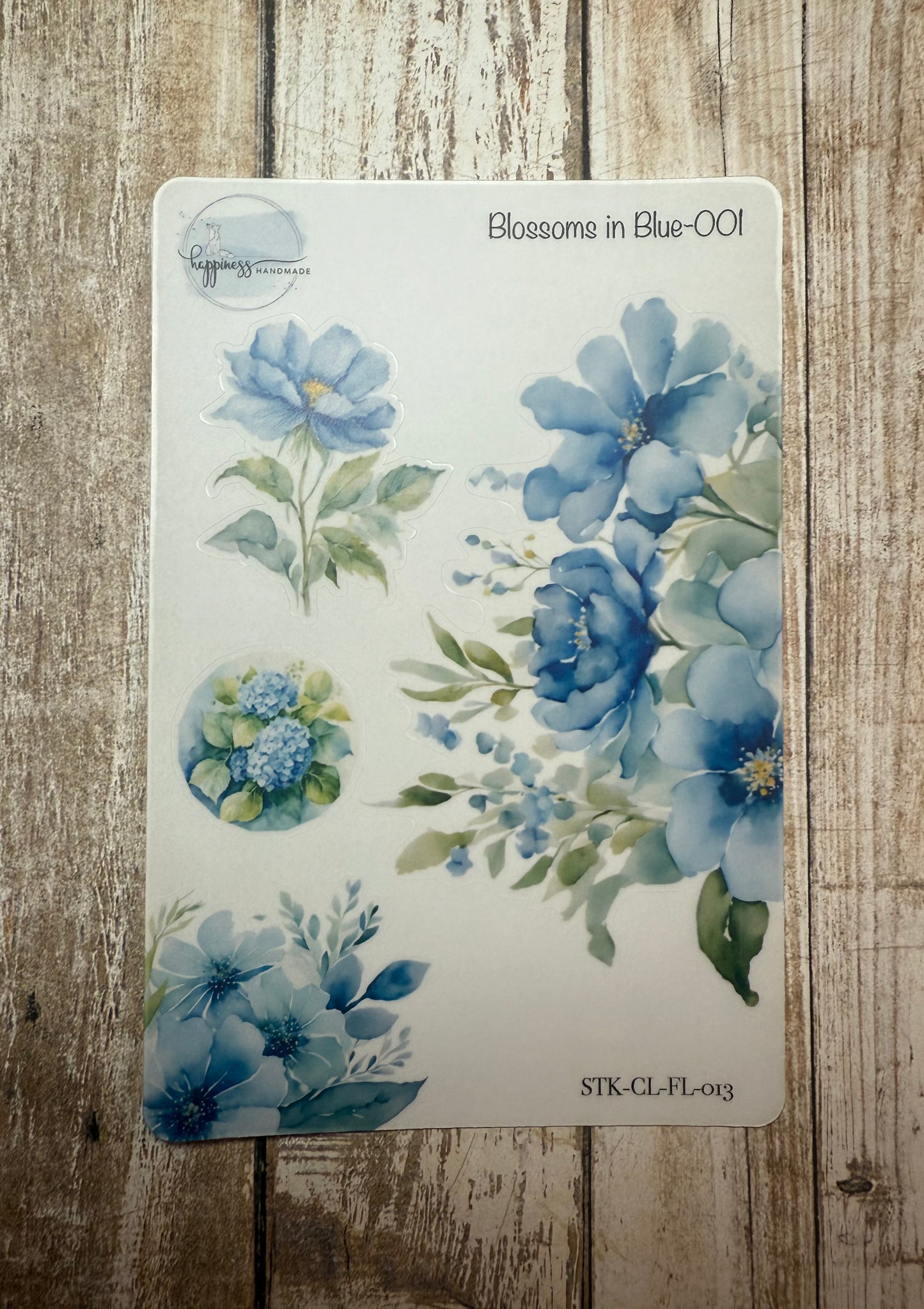 Blossoms in Blue-001-Sticker Sheet