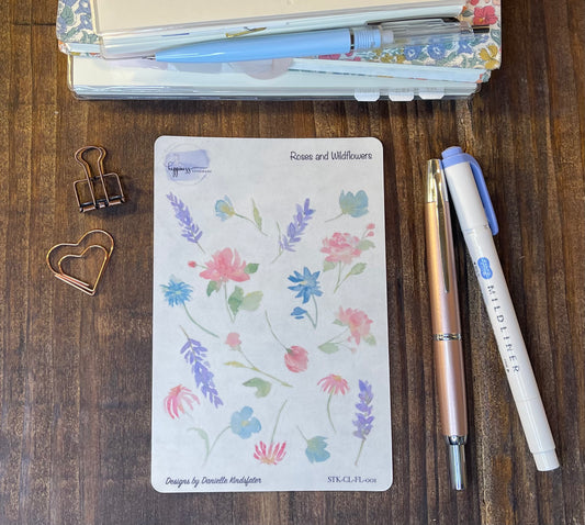 Roses and Wildflowers-Sticker Sheet