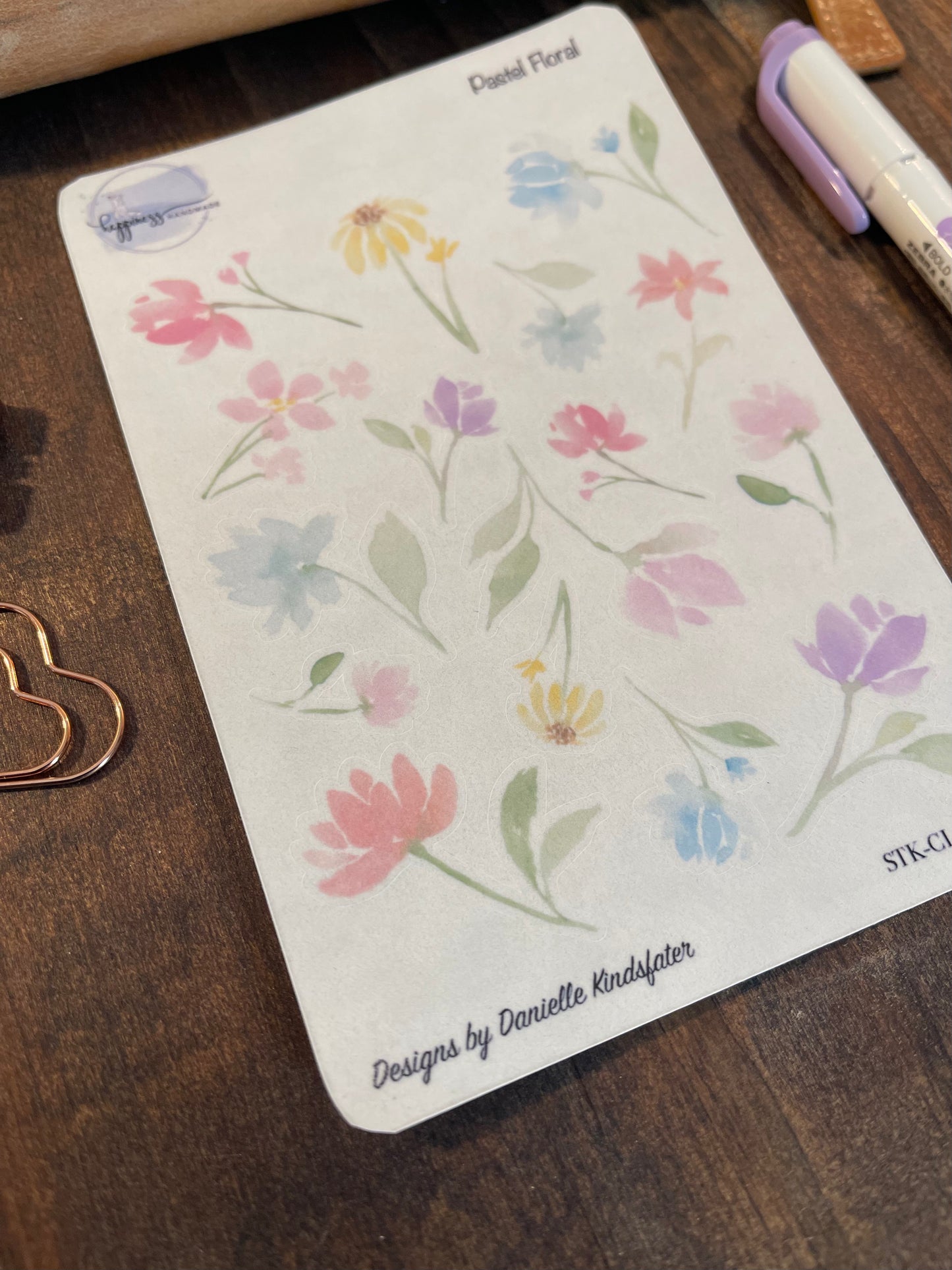 Pastel Floral-Sticker Sheet