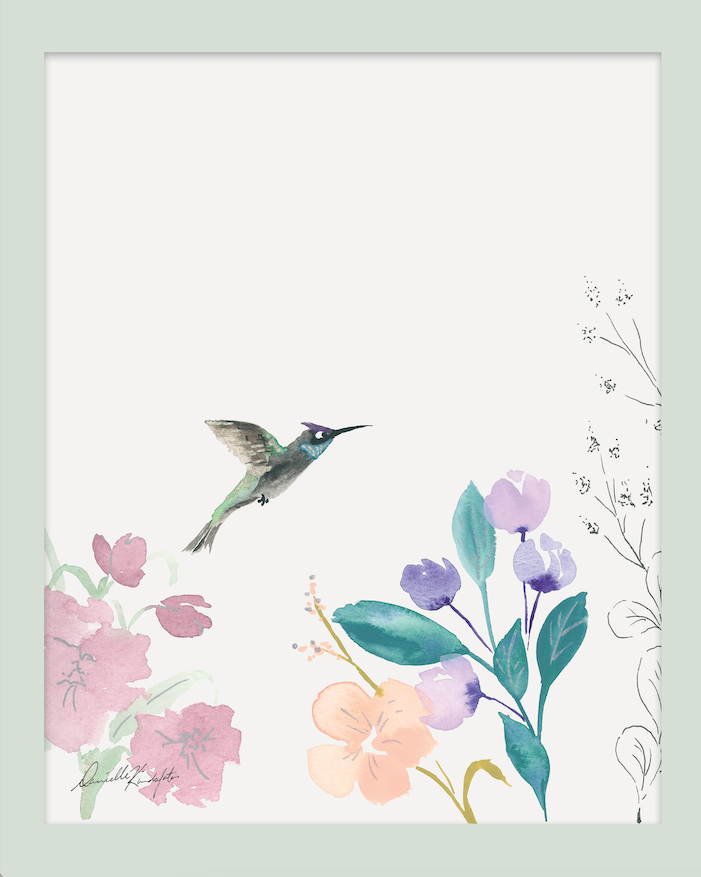 Purple Capped Hummingbird-Canvas