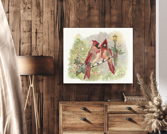 Christmas Cardinals-Canvas