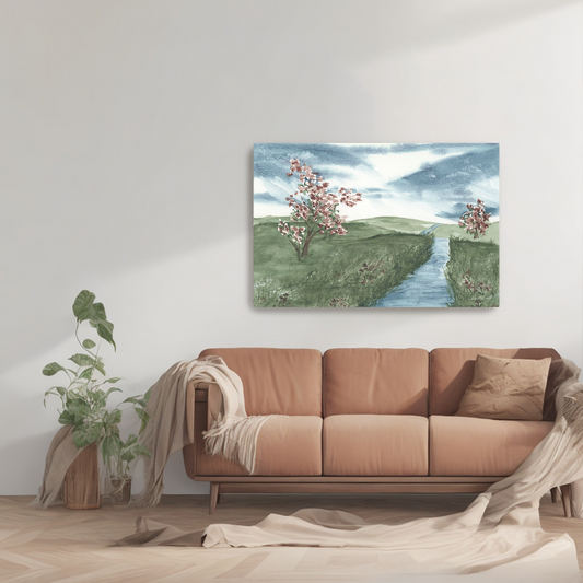 Tulip Tree by the River-Canvas