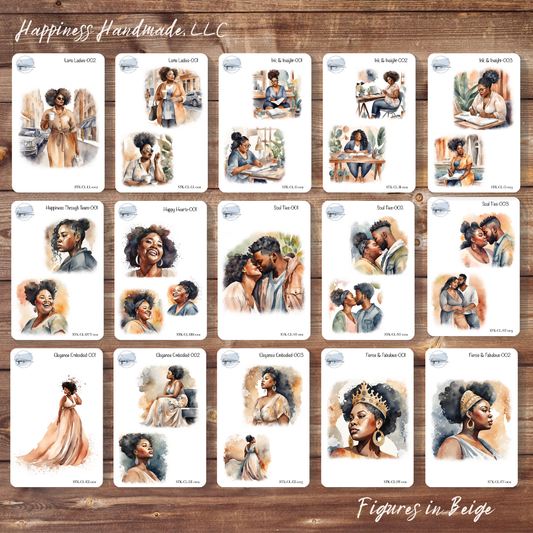 Figures in Beige Sticker Bundle